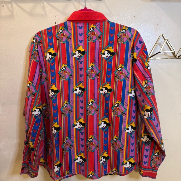Vintage Disney Cowboy Mickey Mouse Cowboy Button Up - Small - Picture 3 of 3